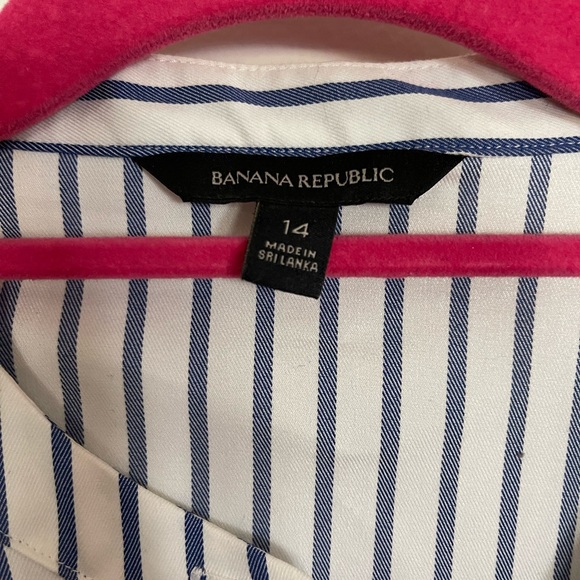 Banana Republic Striped Ruffle Button-Down - Picture 2 of 3